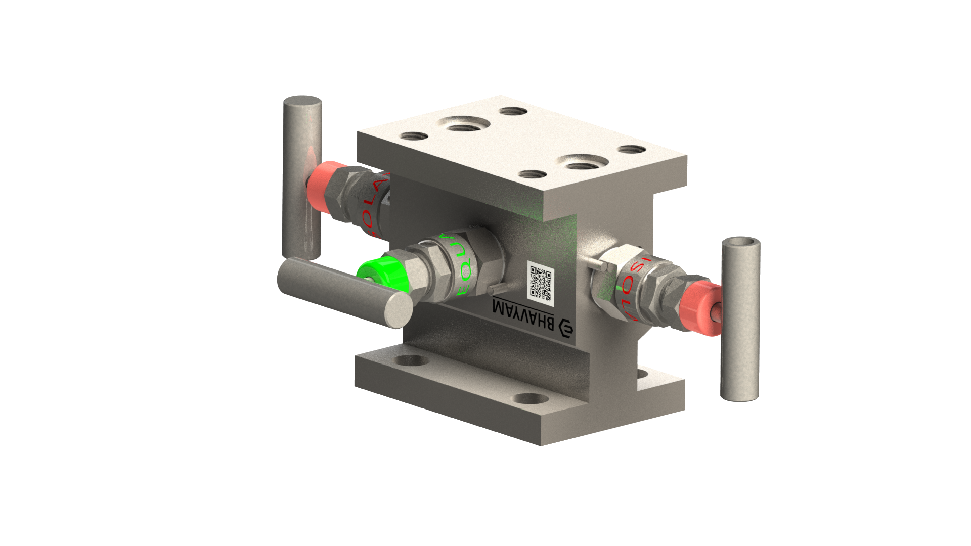 BETLOCK 3-valve manifold, flanged view
